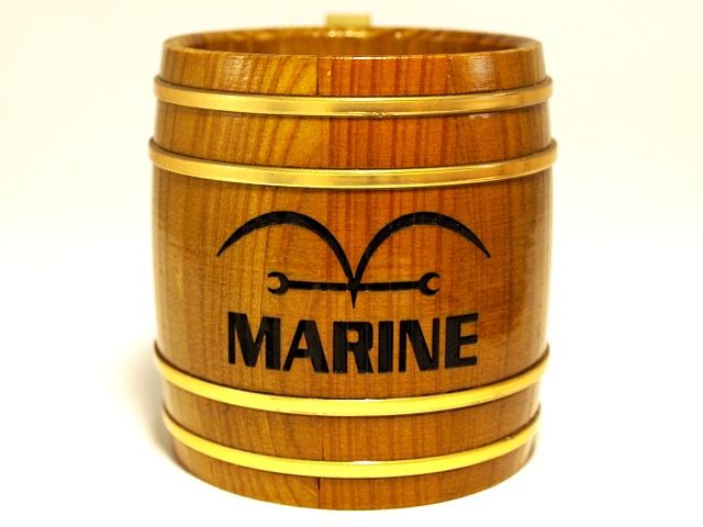 画像1: [海軍]木樽ジョッキ1000ml (1)